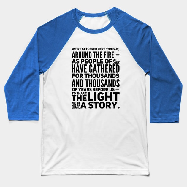 Farewell Illuminations Baseball T-Shirt by TheCastleRun